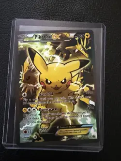 Pokemon Pikachu EX Full Art Promo Holo XY124 XY English 130 HP Mizutani - Image 1
