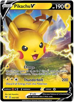 PIKACHU V - POKEMON - VIVID VOLTAGE - 43/185 - NM/M - Image 1