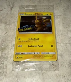 Pokemon 2019 Black Star Promo SM190 DVD Stamped Holo Detective Pikachu Sealed - Image 1