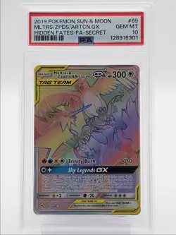 MOLTRES ZAPDOS ARTICUNO GX 2019 POKEMON FA SECRET RARE A 69/68 PSA 10 Q6438 - Image 1
