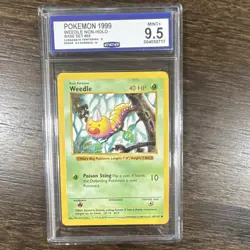 Pokemon Weedle 069/102 Base Set Shadowless CGC 9.5 Unlimited Regular English - Image 1