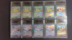 TOC 10 PRISTINE Pokemon Japanese SV8a Leafeon/Espeon/Flareon ex RR Lot*10 MD28 - Image 1