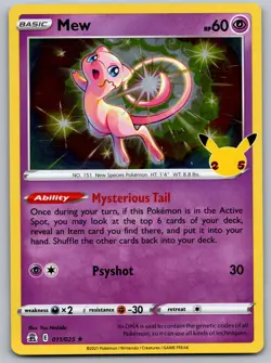 NM Mew Celebrations 011/025 Holo Rare Pokemon - Image 1