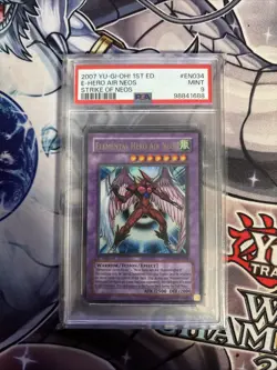 Yu-Gi-Oh STON-EN034 Elemental Hero Air Neos 1st Edition Ultra Rare Neos Psa 9 - Image 1