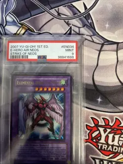 Yu-Gi-Oh STON-EN034 Elemental Hero Air Neos 1st Edition Ultra Rare Neos Psa 9 - Image 2