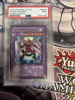 Yu-Gi-Oh STON-EN034 Elemental Hero Air Neos 1st Edition Ultra Rare Neos Psa 9 - Image 5