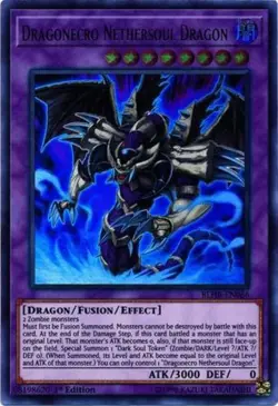 Yugioh! LP Dragonecro Nethersoul Dragon - BLHR-EN066 - Ultra Rare - 1st Edition - Image 1