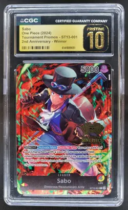 2024 ONE PIECE SABO PROMO ST13-001 CGC 10 PRISTINE A PT - Image 1
