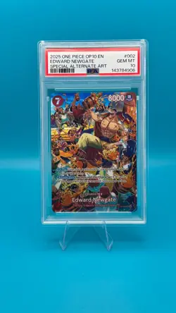 EDWARD NEWGATE - OP10-002 ONE PIECE Special Alt art 2025 PSA 10 - Image 1
