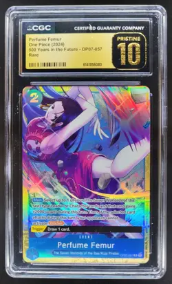 2024 ONE PIECE PERFUME FEMUR RARE OP07-057 CGC 10 PRISTINE A PT - Image 1