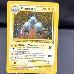 Pokemon TCG Magneton Base Set 2 Holo Rare Card 9/130 - Image 1
