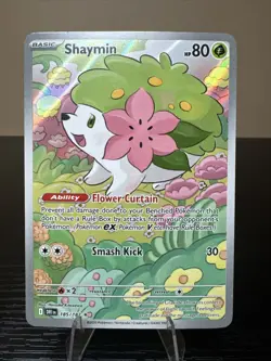 Pokemon TCG Shaymin Holo Card 185/182 Sv10: Destined Rivals NM Condition - Image 1