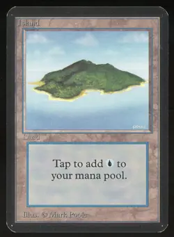 1993 MTG Magic the Gathering Card Alpha Island V2 Raw LP Gaming Card TCG - Image 1