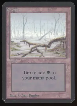 1993 MTG Magic the Gathering Card Alpha Swamp V1 Raw NM Gaming Card TCG - Image 1