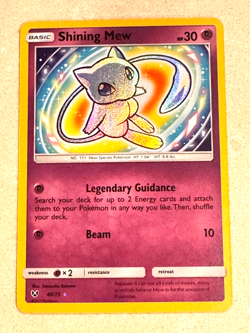 Pokemon Card Shining Mew Shining Legends Shiny Holo Rare 40/73 LP - Image 1