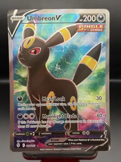 Pokemon Umbreon V Full Art Holo Card 188/203 Evolving Skies NM - Image 1