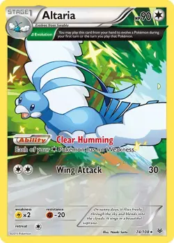 Altaria (Delta) 74/108 Non Holo Rare XY - Roaring Skies Pokemon Card - Image 1