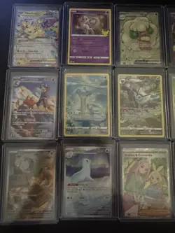 Card Lot of 23 IR Fullart and Ex Mew Holo All Mint Condition Pokemon Cards TCG - Image 1