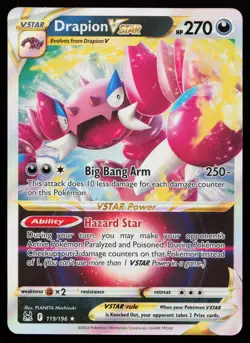 Drapion VSTAR 119/196 Ultra Rare SWSH11: Lost Origin Pokemon Card - Image 1