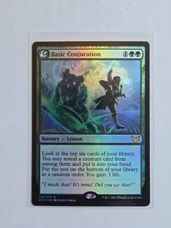 Basic Conjuration (Foil) - Strixhaven School of Mages - LP - MTG Magic - Rare - Image 1
