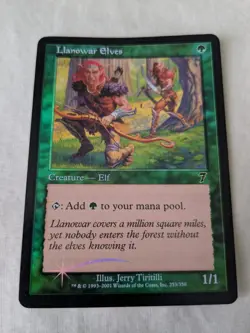 Llanowar Elves FOIL - MTG Magic the Gathering - Seventh 7th Edition - LP - Image 1