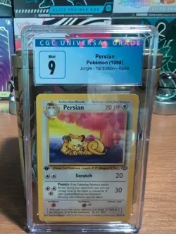 1999 Pokemon Jungle 1st Edition #42 Persian CGC Universal Grade MINT 9 - Image 1