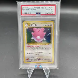Pokemon PSA 10 GEM MINT 2000 Blissey Japanese Neo Revelation Holo Card - Image 2