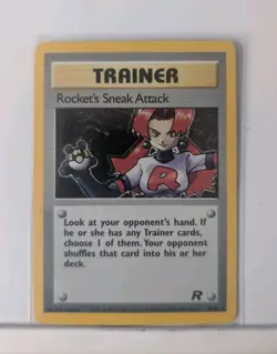 Rocket's Sneak Attack 16/82 Holo Rare Unlimited Team Rocket Pokemon - Image 1