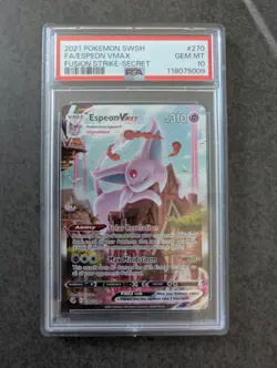 Pokemon Espeon VMAX Fusion Strike Alternative Art #270 PSA 10 Gem Mint!! - Image 1
