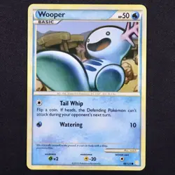 Wooper 88/123 HeartGold SoulSilver 2010 Pokemon Card LP - Image 1