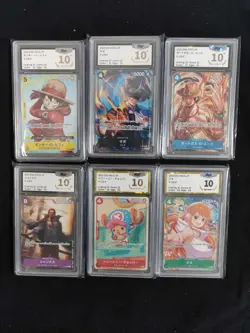 2025 One Piece TCG JPN P-106 P P-103 P Monkey D Luffy Lot*6 PGS 10 Pristine LU57 - Image 1