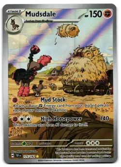 Mudsdale 175/162 - 🌊 Temporal Forces Illustration Rare Pokemon TCG 🖤 - LP - Image 1