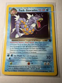 Dark Gyarados Prerelease 8/82 Team Rocket Holo Pokemon Card WOTC - Image 1