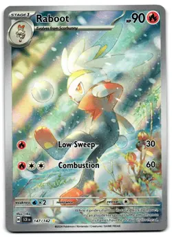 Raboot 147/142 - 🌊 Stellar Crown Illustration Rare Pokemon TCG 🖤 - LP - Image 1