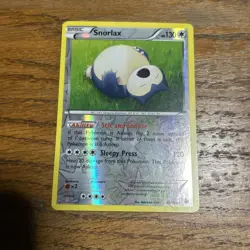 Pokemon Snorlax 80/106 Reverse Holo Rare XY Flashfire Lightly Played - Image 1