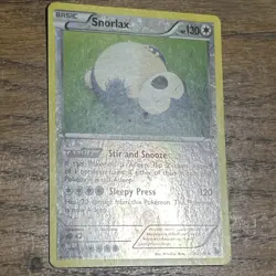 Pokemon Snorlax 80/106 Reverse Holo Rare XY Flashfire Lightly Played - Image 2