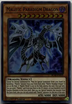 Malefic Paradigm Dragon Ultra Rare Battles of Legend: Armageddon BLAR-EN019 LP - Image 1