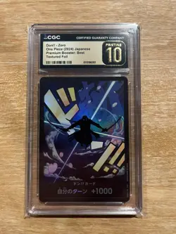 One Piece CGC Pristine 10 Zoro Don!! Premium Booster Textured Foil Japanese - Image 1