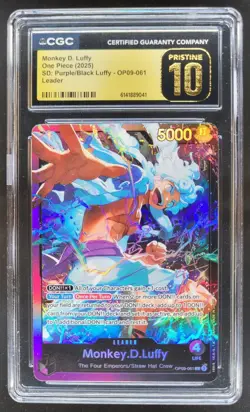 2025 ONE PIECE MONKEY D. LUFFY LEADER OP09-061 CGC 10 PRISTINE A PT - Image 1