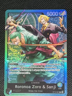 Roronoa Zoro & Sanji - ST12-001 - Leader - English - One Piece CCG - Image 1