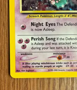 Pokemon Card TCG Misdreavus 11/64 Neo Revelation 2000 Rare Holo Swirl Vintage - Image 2
