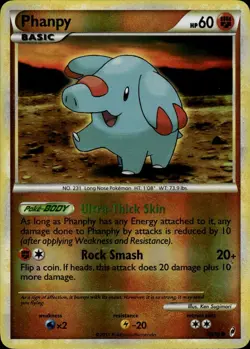 Phanpy Common Call of Legends 66/95 Fighting Reverse Holo Pokemon Card - Image 1