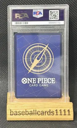 One Piece Card Game Trafalgar Law Japanese ST10-010 R Holographic PSA 10 P2 - Image 2