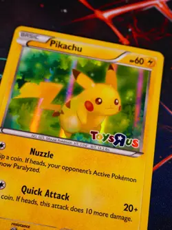 MP/HP Pokemon (Toys R Us) PIKACHU Card XY GENERATIONS Set 26/83 Holo Promo#2 - Image 1