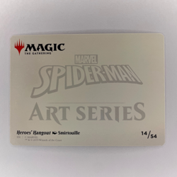 HEROES' HANGOUT 14/54 GOLD STAMP ART CARD SPIDER-MAN NM MTG - Image 2
