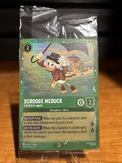Scrooge Mcduck S.H.U.S.H. Agent Glimmer Foil Promo Factory Sealed Lorcana Card - Image 1