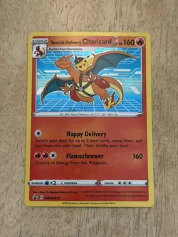 Pokemon Special Delivery Charizard SWSH075 Promo Holo 160 HP Card - Image 3