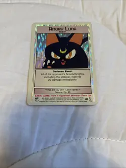 Sailor Moon CCG Holo Foil Rare "Angry Luna" Card 64 /70 Vintage 2001 Dart - Image 1