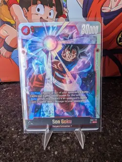 Dragon Ball Super Card Game Son Goku Awakened Pulse FB01-139 Regular Secret Rare - Image 1