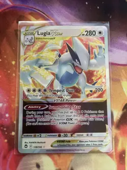 Lugia VSTAR Ultra Rare 139/195 Silver Tempest Pokemon Card Mint - Image 2